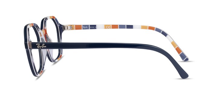 Ray-Ban RB5394 John Blue On Stripes Orange Acetate Eyeglass Frames from EyeBuyDirect