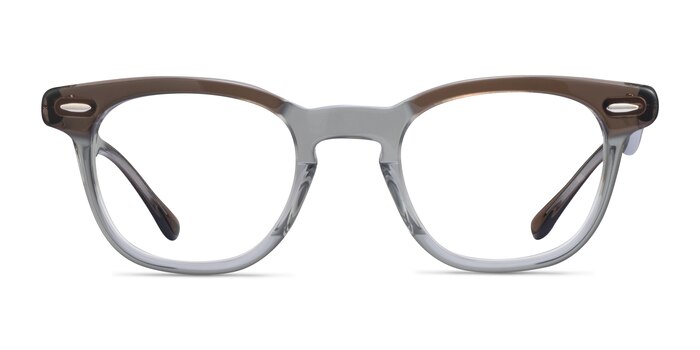 Ray-Ban RB5398 Hawkeye Brown On Trasparent Gray Acetate Eyeglass Frames from EyeBuyDirect