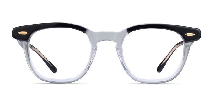 Ray-Ban RB5398 Hawkeye Top Black On Transparent Acetate Eyeglass Frames from EyeBuyDirect
