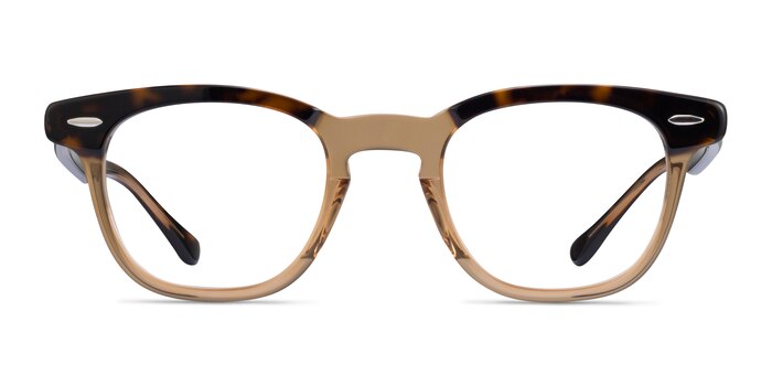 Ray-Ban RB5398 Hawkeye Tortoise Transparent Brown Acetate Eyeglass Frames from EyeBuyDirect