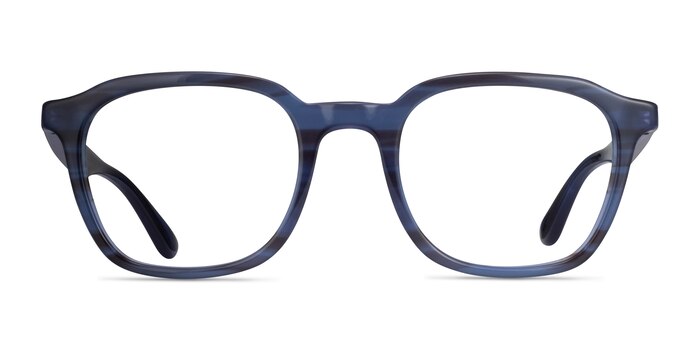Ray-Ban RB5390 Striped Blue Acetate Eyeglass Frames from EyeBuyDirect