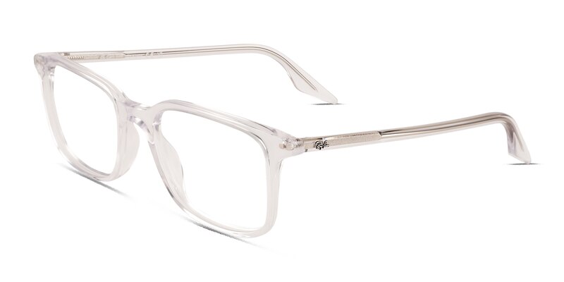 Ray-Ban RB5421 - Rectangle Clear Frame Eyeglasses | Eyebuydirect