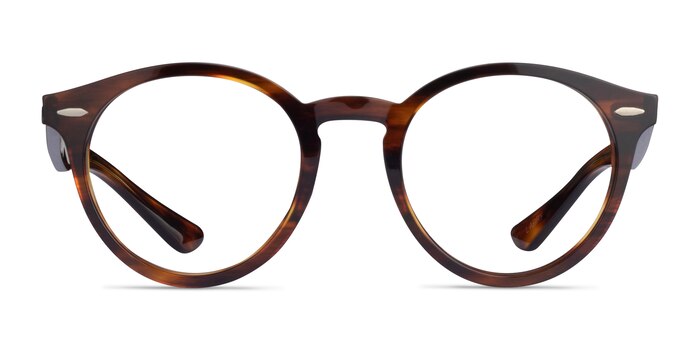 Ray-Ban RB7680V Larry Striped Tortoise Acetate Eyeglass Frames from EyeBuyDirect