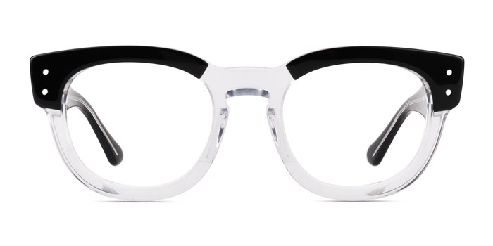 Ray-Ban RB0298V Mega Hawkeye Black Clear Acetate Eyeglass Frames from EyeBuyDirect