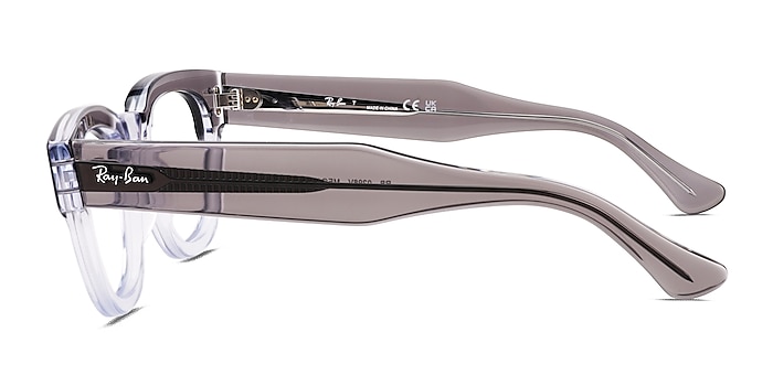 Ray-Ban RB0298V Mega Hawkeye Gray Clear Acétate Montures de lunettes de vue d'EyeBuyDirect