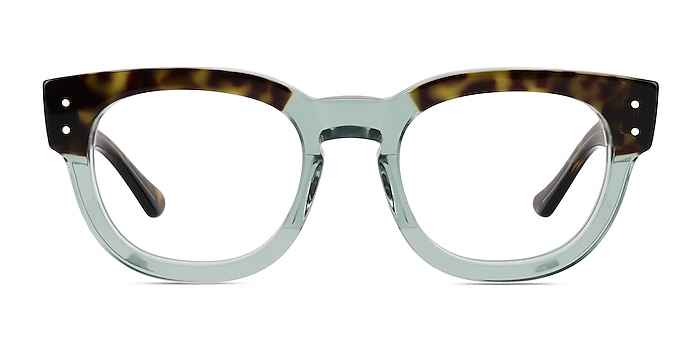 Ray-Ban RB0298V Mega Hawkeye Tortoise Transparent Green Acétate Montures de lunettes de vue d'EyeBuyDirect