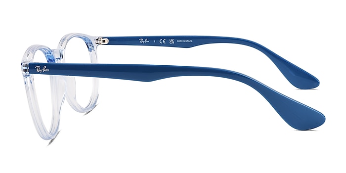 Ray-Ban RB7046 Transparent Light Blue Plastic Eyeglass Frames from EyeBuyDirect