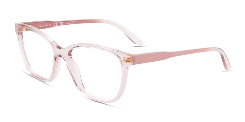 Vogue Eyewear VO5518 - Square Transparent Pink Frame Glasses For Women ...