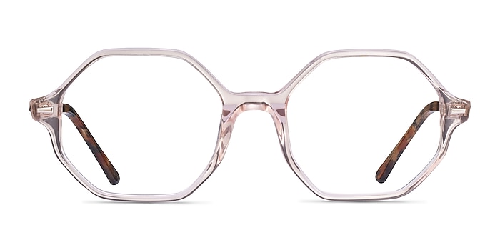 Ray-Ban RB5472 Britt Transparent Light Brown Acetate Eyeglass Frames from EyeBuyDirect