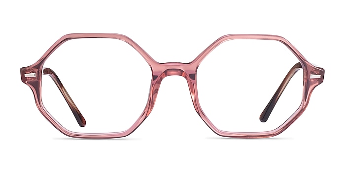 Ray-Ban RB5472 Britt Transparent Pink Acetate Eyeglass Frames from EyeBuyDirect