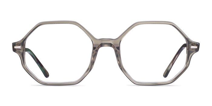 Ray-Ban RB5472 Britt Transparent Green Acétate Montures de lunettes de vue d'EyeBuyDirect