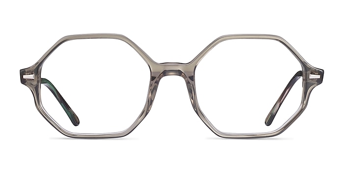 Ray-Ban RB5472 Britt Transparent Green Acetate Eyeglass Frames from EyeBuyDirect