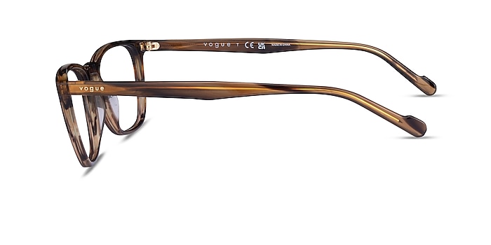 Vogue Eyewear VO5350 Striped Brown Acetate Eyeglass Frames from EyeBuyDirect