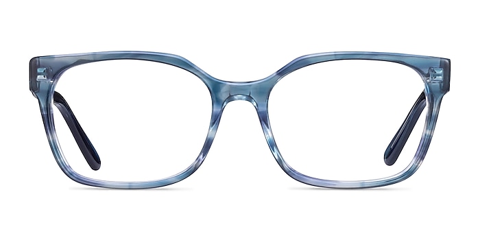 Vogue Eyewear VO5358 Striped Blue Acetate Eyeglass Frames from EyeBuyDirect