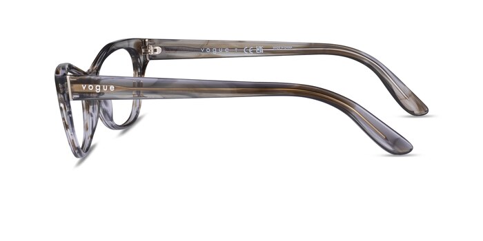 Vogue Eyewear VO5359 Striped Gray Acetate Eyeglass Frames from EyeBuyDirect