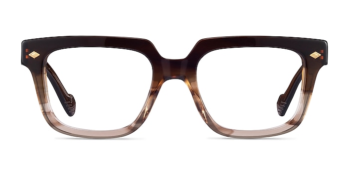 Vogue Eyewear VO5403 Striped Brown Acétate Montures de lunettes de vue d'EyeBuyDirect