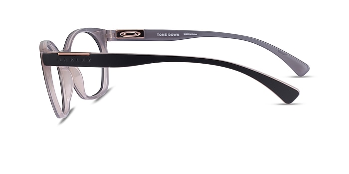Oakley Tone Down Matte Clear Black Plastic Eyeglass Frames from EyeBuyDirect