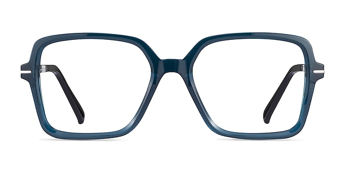Oakley Sharp Line Clear Blue Plastic Eyeglass Frames from EyeBuyDirect