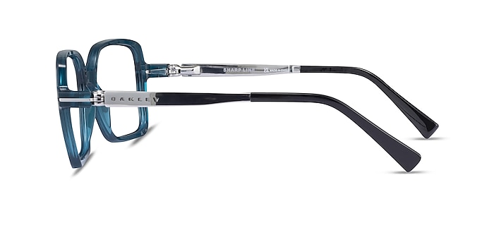 Oakley Sharp Line Clear Blue Plastic Eyeglass Frames from EyeBuyDirect