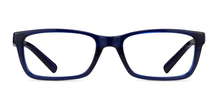 Armani Exchange AX3007 Shiny Transparent Blue Plastic Eyeglass Frames from EyeBuyDirect