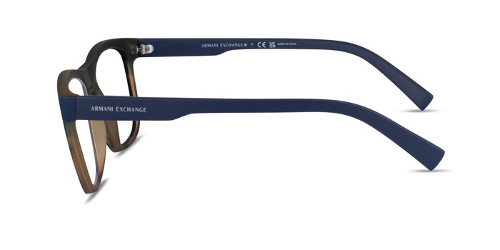 Armani Exchange AX3050 Matte Blue Tortoise Plastic Eyeglass Frames from EyeBuyDirect