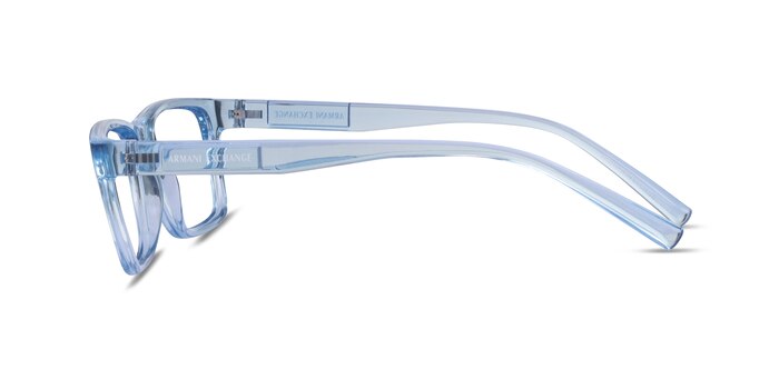 Armani Exchange AX3115 Shiny Transparent Blue Éco-responsable Montures de lunettes de vue d'EyeBuyDirect