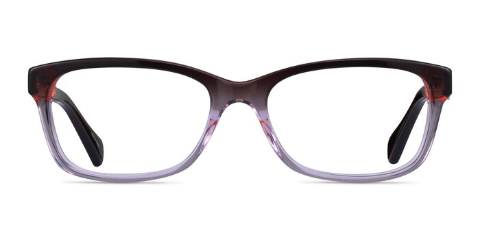 Coach HC6089 Brown Purple Gradient Acétate Montures de lunettes de vue d'EyeBuyDirect