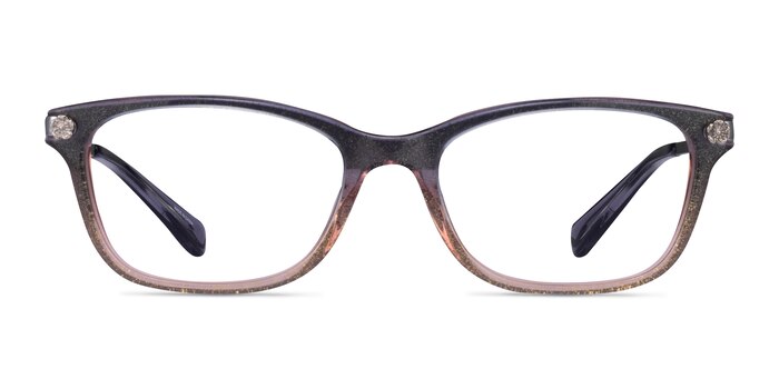 Coach HC6142 Purple Glitter Gradient Acetate Eyeglass Frames from EyeBuyDirect