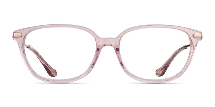 Coach HC6185 Transparent Pink Gold Acetate Eyeglass Frames from EyeBuyDirect