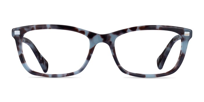 Ralph RA7089 Shiny Blue Tortoise Acétate Montures de lunettes de vue d'EyeBuyDirect