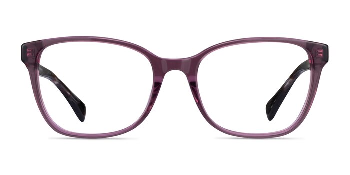 Ralph RA7137U Shiny Transparent Purple Acetate Eyeglass Frames from EyeBuyDirect