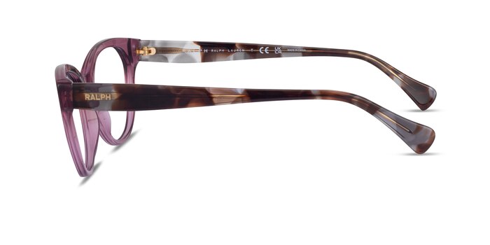 Ralph RA7141 Shiny Transparent Purple Acétate Montures de lunettes de vue d'EyeBuyDirect