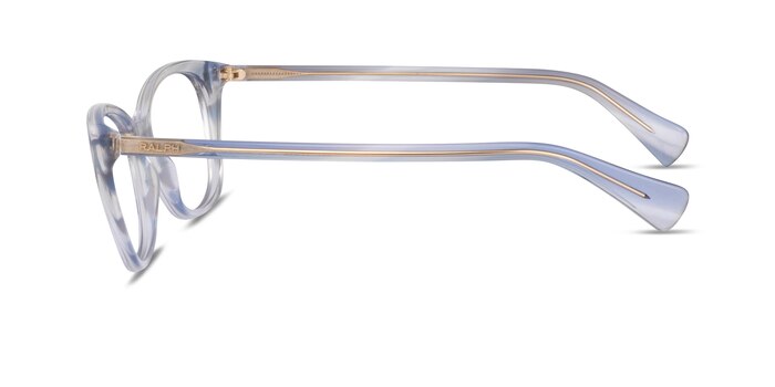 Ralph RA7146 Striped Blue Clear Acetate Eyeglass Frames from EyeBuyDirect