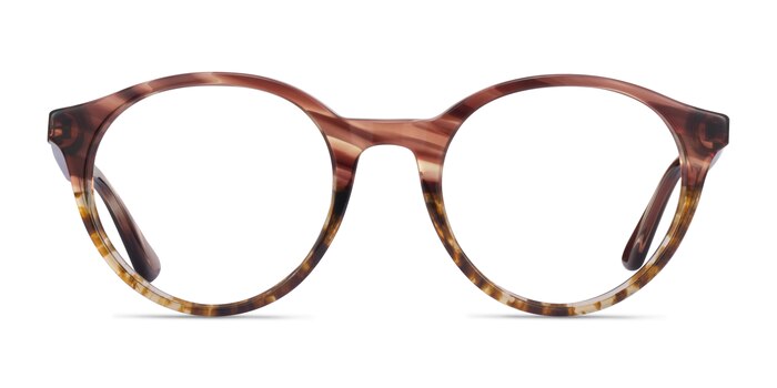 Ray-Ban RB5361 Striped Tortoise Acetate Eyeglass Frames from EyeBuyDirect