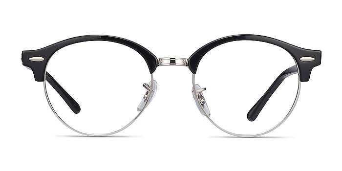Ray-Ban RB4246V Clubround Noir Acetate-metal Montures de lunettes de vue d'EyeBuyDirect