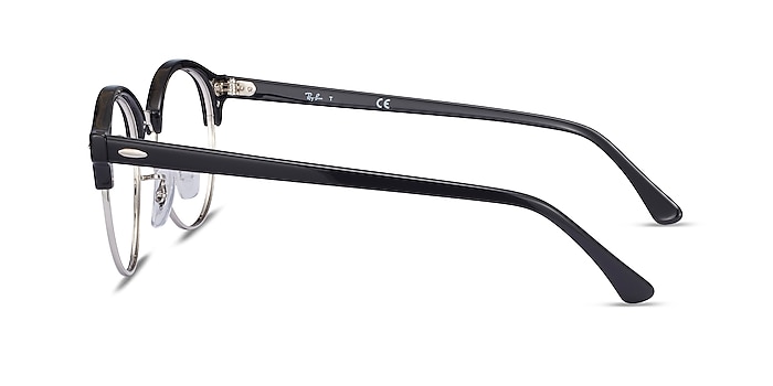 Ray-Ban RB4246V Clubround Noir Acetate-metal Montures de lunettes de vue d'EyeBuyDirect