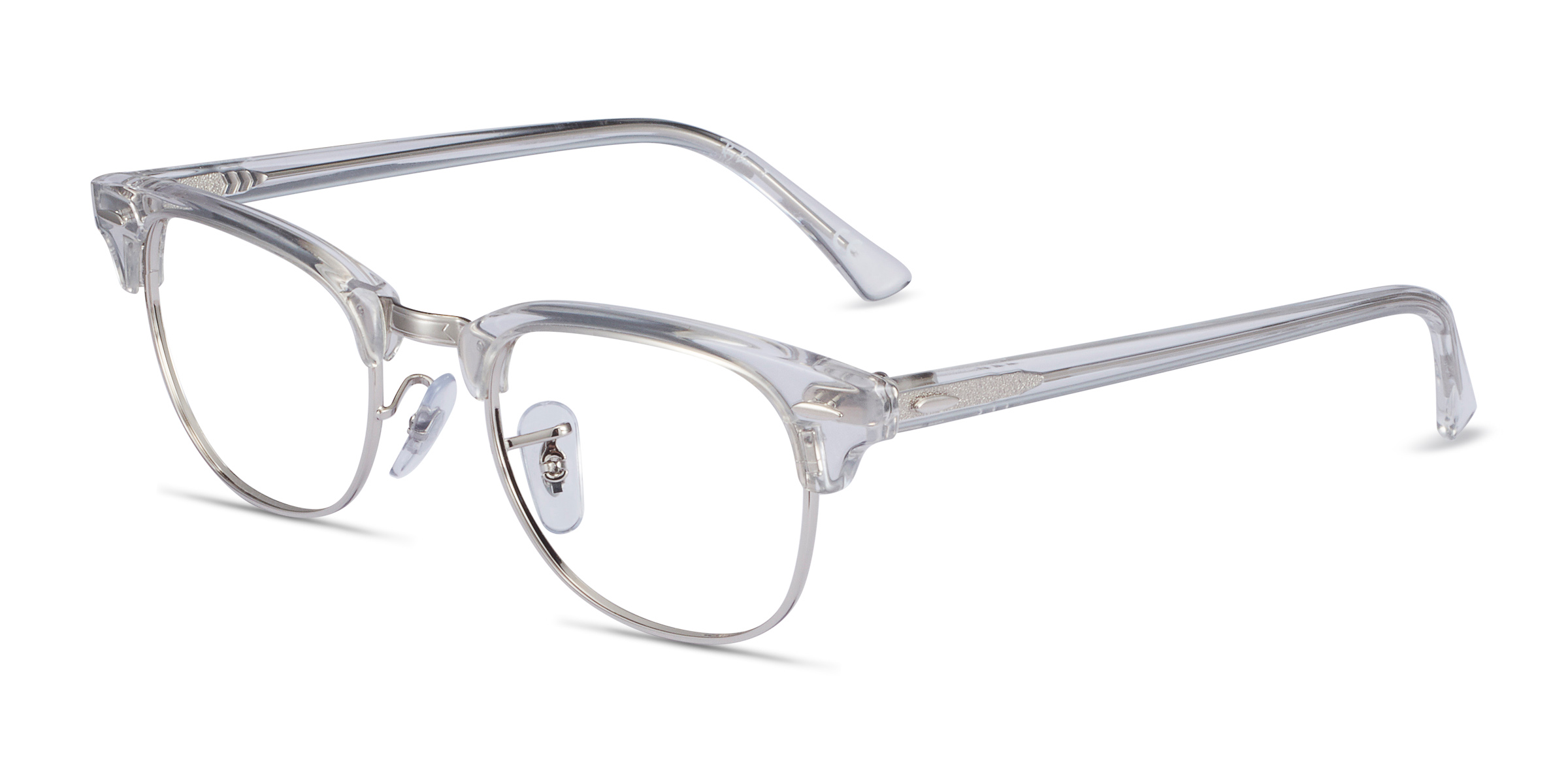 Ray Ban Rb5154 Clubmaster Browline Clear Frame Eyeglasses Eyebuydirect Canada