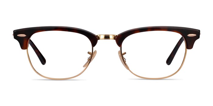 Ray-Ban RB5154 Clubmaster Gold Tortoise Acetate-metal Eyeglass Frames from EyeBuyDirect