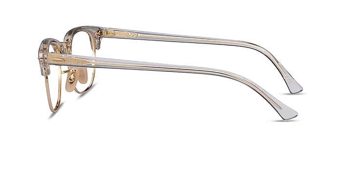 Ray-Ban RB5154 Clubmaster Gold Transparent Acetate-metal Montures de lunettes de vue d'EyeBuyDirect