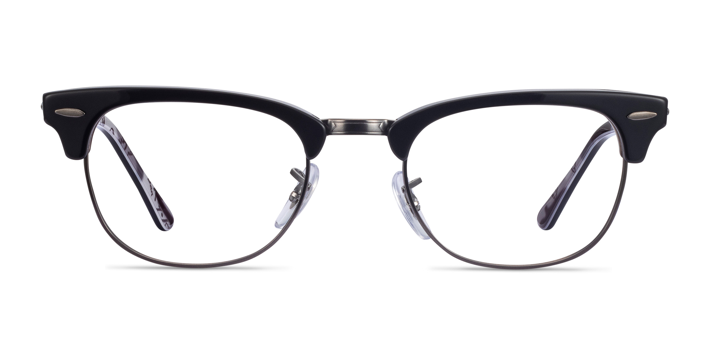 Ray-Ban RB5154 Clubmaster - Browline Black Multicolor Frame Eyeglasses ...