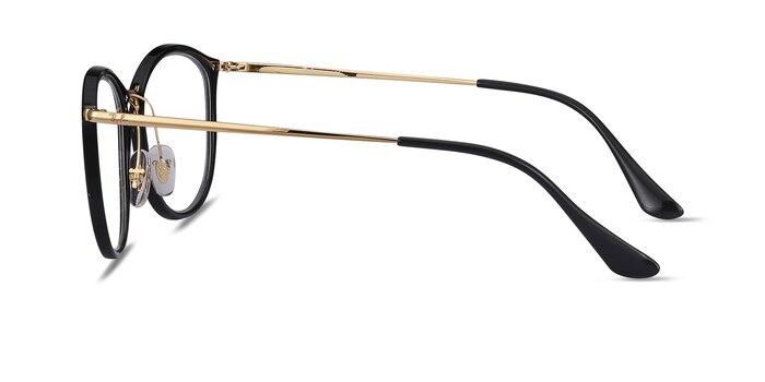 Ray-Ban RB7140 Black Gold Plastic-metal Eyeglass Frames from EyeBuyDirect