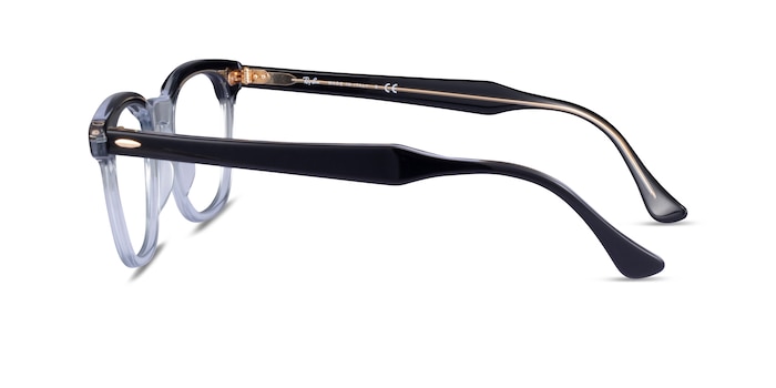 Ray-Ban RB5398 Hawkeye Black Clear Acetate Eyeglass Frames from EyeBuyDirect