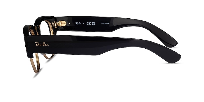 Ray-Ban RB0316V Black Gold Plastic Eyeglass Frames from EyeBuyDirect