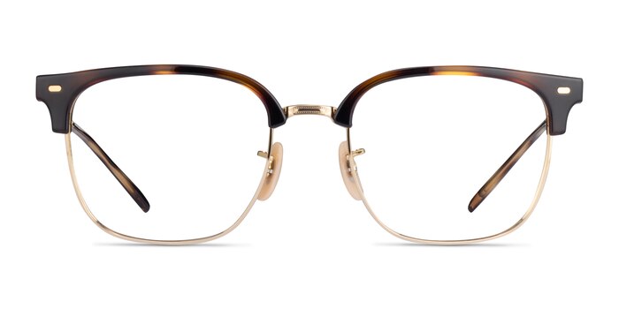 Ray-Ban RB7216 New Clubmaster Tortoise Gold Plastic Eyeglass Frames from EyeBuyDirect