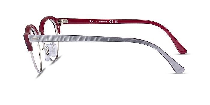 Ray-Ban RB4246V Clubround Shiny Gray Acétate Montures de lunettes de vue d'EyeBuyDirect