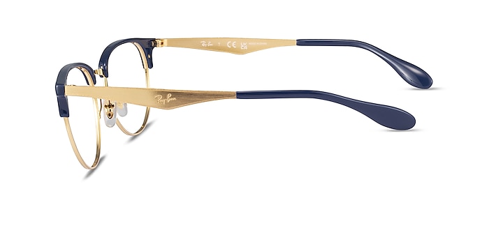 Ray-Ban RB6396 Blue Gold Acétate Montures de lunettes de vue d'EyeBuyDirect