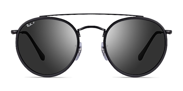 Ray-Ban RB3647N Round Black Metal Sunglass Frames from EyeBuyDirect