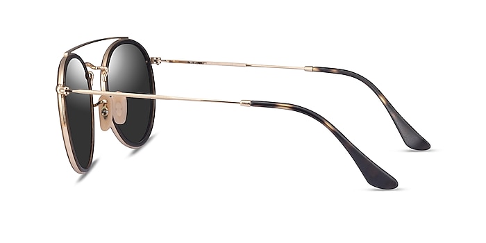Ray-Ban RB3647N Round Arista Metal Sunglass Frames from EyeBuyDirect