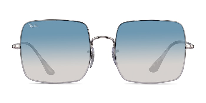 Ray-Ban RB1971 Square Silver Metal Sunglass Frames from EyeBuyDirect