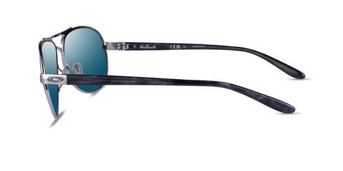 Oakley Feedback Silver Polished Black Métal Soleil de Lunette de vue d'EyeBuyDirect